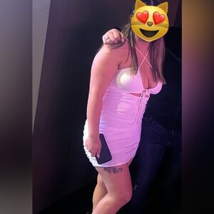 Elegant White Halter Dress